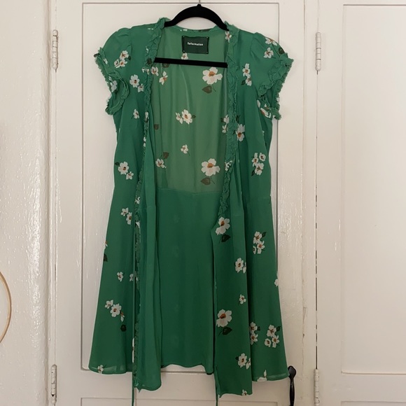 NWOT Reformation Green Garnet Mini Dress - Picture 12 of 15
